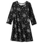 Mudd, Girls Plus Size &reg; 3/4-length Sleeve Patterned Swing Dress, Girl's, Size: 16 1/2, Black