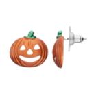 Openwork Pumpkin Nickel Free Drop Earrings, Women's, Multicolor