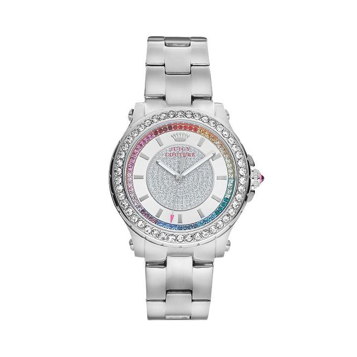 Juicy Couture Women's Pedigree Crystal Stainless Steel Watch - 1901237, Size: Medium, Silver