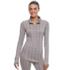 Women's Jockey Butter Knit 1/2-zip Long Sleeve Top, Size: Small, Grey