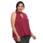 Plus Size Jennifer Lopez Cascade Tank, Women's, Size: 2xl, Med Pink