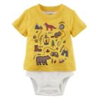 Baby Boy Carter's Mock-layered Camping Bodysuit, Size: 3 Months, Yellow