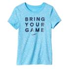 Girls 7-16 Nike Dri-fit Bring Your Game Tee, Girl's, Size: Small, Brt Blue