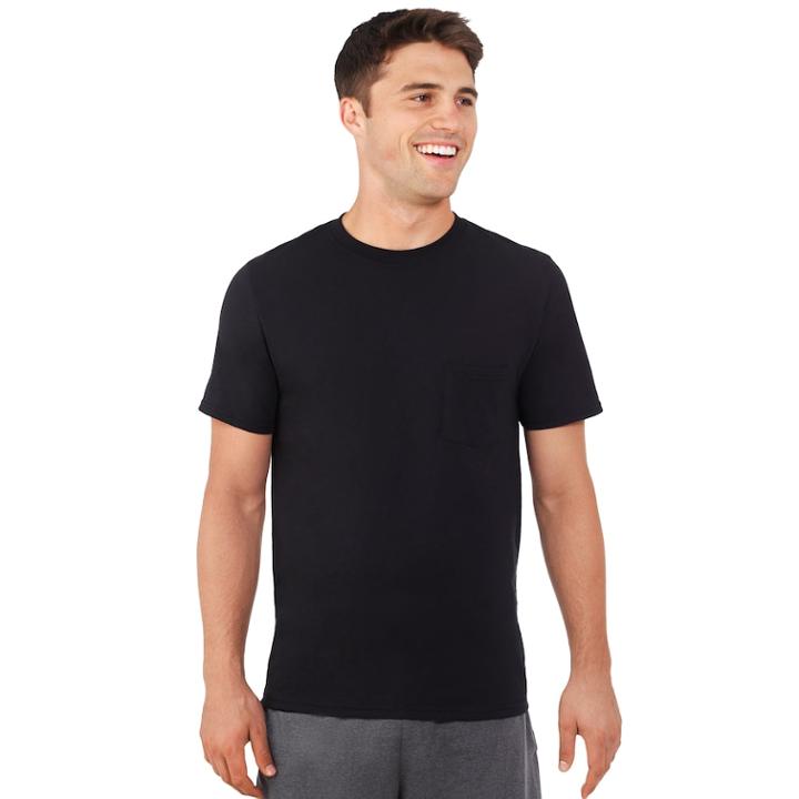 Men's Fruit Of The Loom&reg; Signature Men's Breathable Pocket Tee, Size: Medium, Oxford