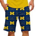 Men's Loudmouth Michigan Wolverines Golf Shorts, Size: 30, Multicolor