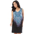 Women's Ab Studio Paisley Popover Shift Dress, Size: 12, Ovrfl Oth