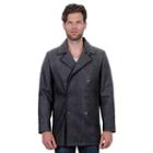 Men's Tahari Elements Double-breasted Wool-blend Waterproof Peacoat, Size: Large, Grey (charcoal)