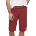 Men's Rawx Regular-fit Belted Cargo Shorts, Size: 34, Pink