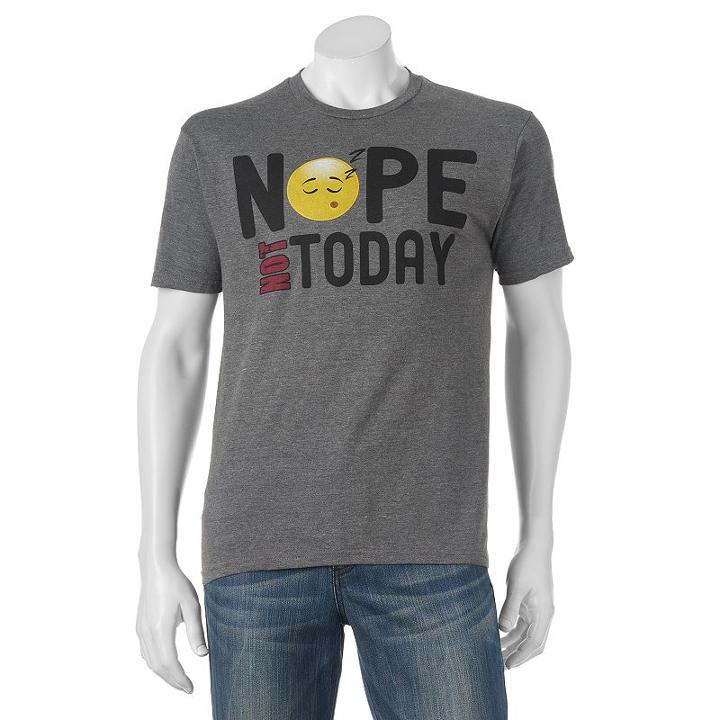 Men's Nope Not Today Tee, Size: Small, Med Grey