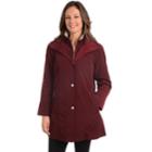 Women's Fleet Street Hooded Faux Silk Jacket, Size: Medium, Merlot