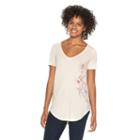 Juniors' Mudd&reg; Short Sleeve V-neck Tee, Girl's, Size: Xl, Lt Orange