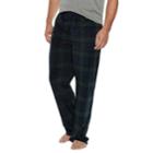 Big & Tall Croft & Barrow&reg; Patterned Microfleece Lounge Pants, Men's, Size: L Tall, Blue (navy)