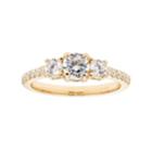 14k Gold 1 Carat T.w. Igl Certified Diamond 3-stone Engagement Ring, Women's, Size: 6.50, White