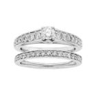 14k White Gold Igl Certified 1 Carat T.w. Diamond Engagement Ring Set, Women's, Size: 6.50