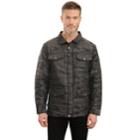 Men's Mountain And Isles Camo Puffer Shirt Jacket, Size: Xl, Dark Grey