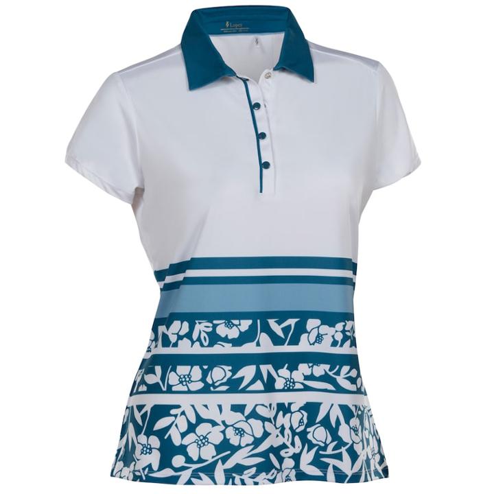 Women's Nancy Lopez Pretty Short Sleeve Golf Polo, Size: Xl, White