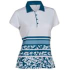 Women's Nancy Lopez Pretty Short Sleeve Golf Polo, Size: Xl, White