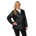Plus Size Excelled Leather Jacket, Women's, Size: 1xl, Black