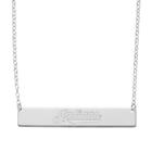 Cleveland Indians Sterling Silver Bar Necklace, Women's, Size: 16, Grey