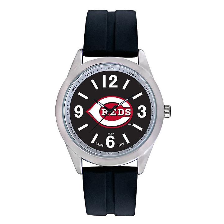 Game Time, Men's Cincinnati Reds Varsity Watch, Black