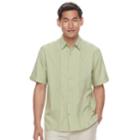 Men's Havanera Classic-fit Chambray Embroidered Panel Button-down Shirt, Size: Xxl, Green Oth
