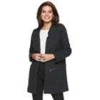 Women's Apt. 9&reg; Open-front Car Coat, Size: Small, Black