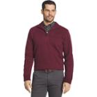 Men's Arrow Classic-fit Sueded Fleece Quarter-zip Pullover, Size: Xxl, Dark Red