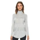 Women's Apt. 9&reg; Striped Turtleneck Tunic, Size: Medium, Med Grey