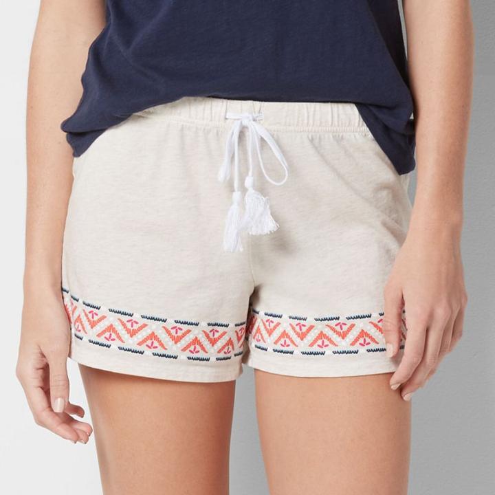 Women's Sonoma Goods For Life&trade; Graphic Jersey Knit Shorts, Size: Large, Lt Orange