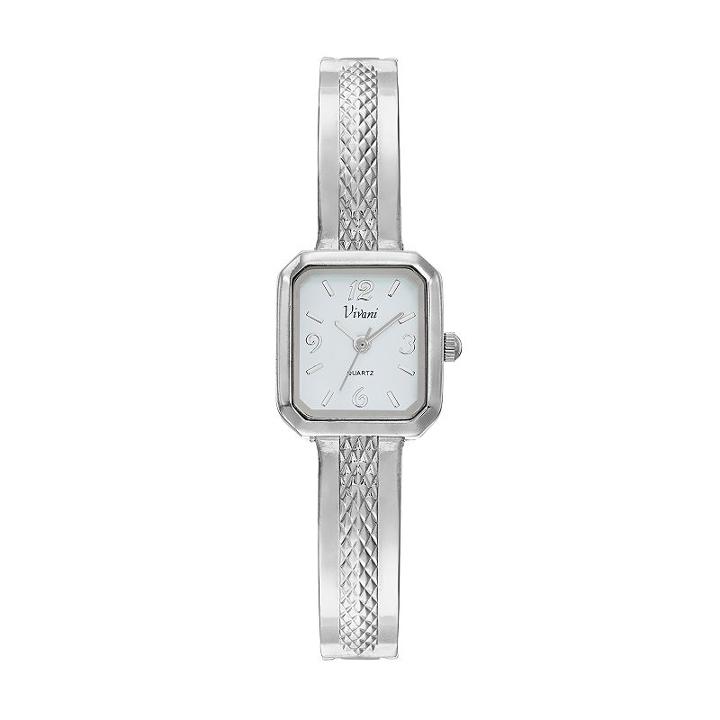 Vivani Women's Textured Cuff Watch, Silver