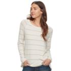 Women's Sonoma Goods For Life&trade; Lurex Stripe Top, Size: Xxl, White