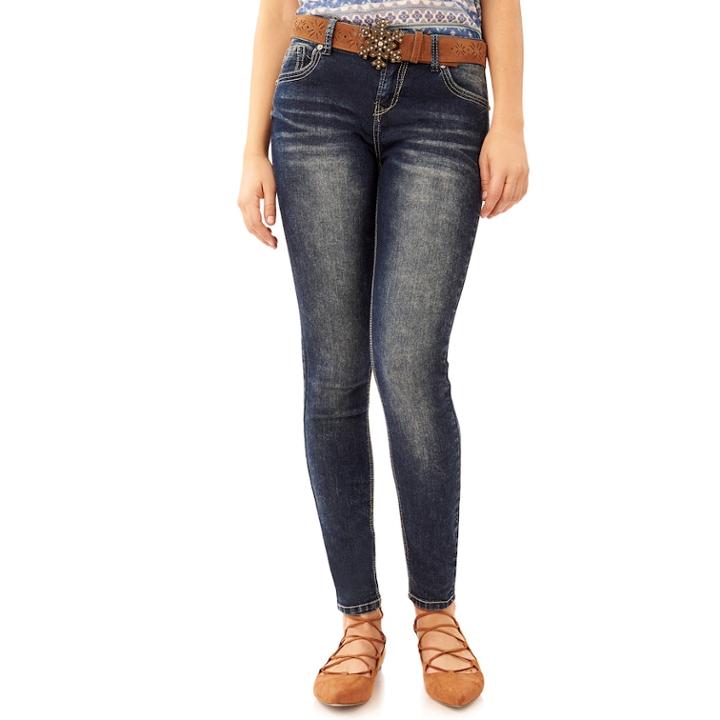 Juniors' Wallflower Legendary Skinny Jeans, Teens, Size: 11, Med Yellow