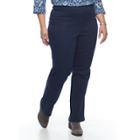 Plus Size Croft & Barrow&reg; Pull-on Bootcut Pants, Women's, Size: 3 - Regular, Dark Blue