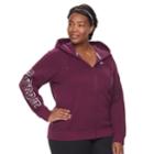 Plus Size Nike Zip-front Hoodie, Women's, Size: 1xl, Dark Red