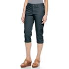 Petite Croft & Barrow&reg; Essential Button-hem Twill Capris, Women's, Size: 4 Petite, Blue (navy)