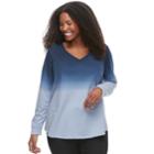 Plus Size Sonoma Goods For Life&trade; Sweatshirt, Women's, Size: 2xl, Light Blue