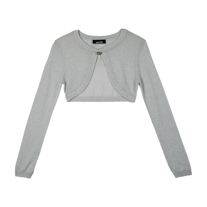 Girls 7-16 Iz Amy Byer Lurex Shrug, Size: Xl, Silver