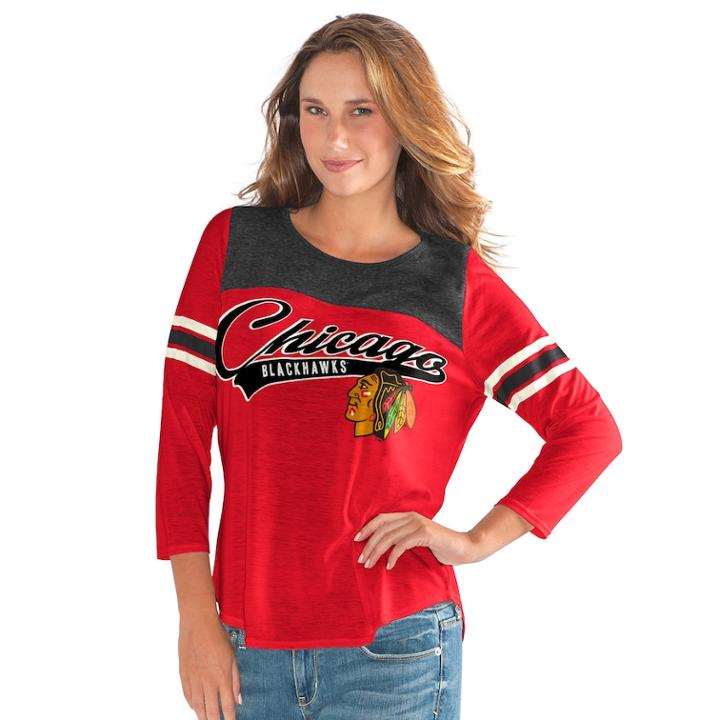 Women's Chicago Blackhawks Goal Tee, Size: Xxl, Multicolor