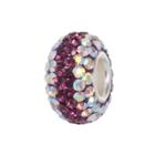 Individuality Beads Sterling Silver Crystal Striped Bead, Women's, Purple