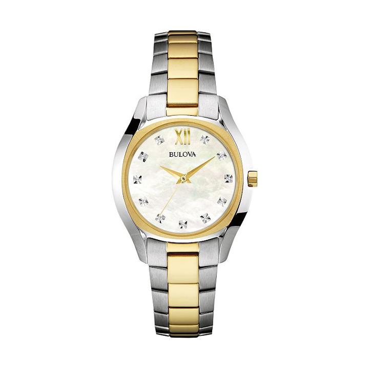 Bulova Women's Two Tone Stainless Steel Watch - 98p145, Multicolor