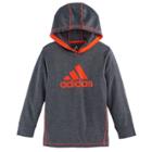 Boys 4-7x Adidas Climalite Hooded Graphic Pullover, Size: 5, Dark Grey