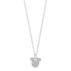 Disney's Mickey Mouse Sterling Silver Crystal Pendant Necklace, Women's, White
