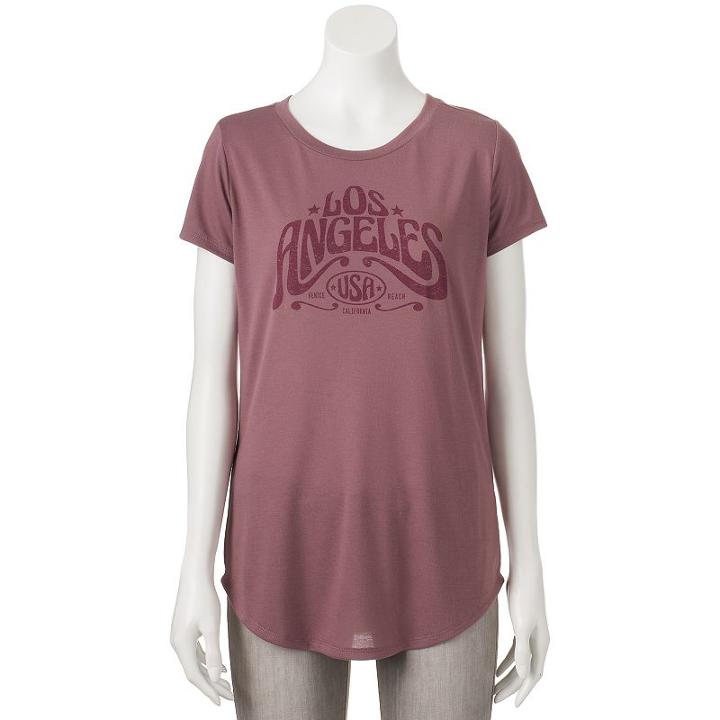 Juniors' The Print Shop Los Angeles Graphic Tee, Girl's, Size: Small, Pink