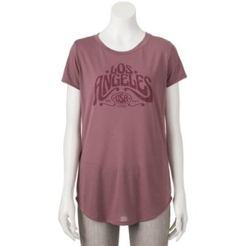 Juniors' The Print Shop Los Angeles Graphic Tee, Girl's, Size: Small, Pink
