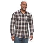 Big & Tall Urban Pipeline&reg; Awesomely Soft Regular-fit Plaid Flannel Button-down Shirt, Men's, Size: Xl Tall, Dark Brown