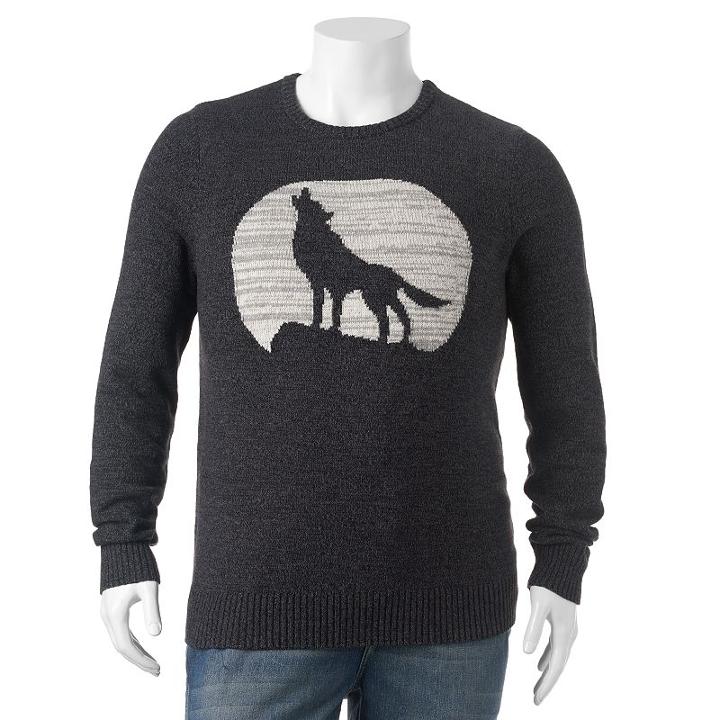 Big & Tall Big & Tall&reg; Outdoor Sweater, Men's, Size: Xxl Tall, Med Grey