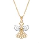 10k Angel Pendant Necklace, Women's, Size: 18