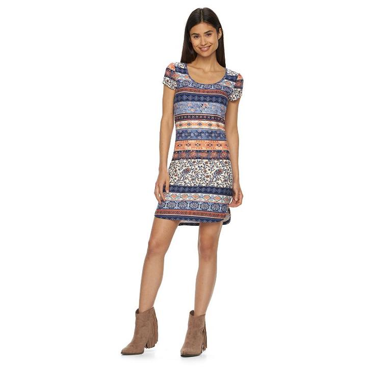 Juniors' Mudd&reg; Short Sleeve Bodycon Dress, Girl's, Size: Xs, White Oth