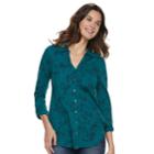 Women's Sonoma Goods For Life&trade; Tunic Shirt, Size: Large, Dark Blue