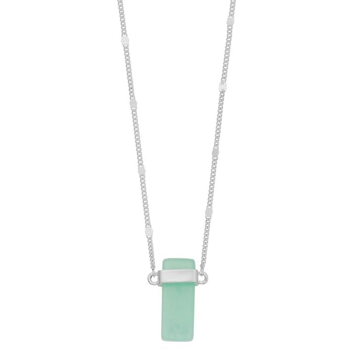 Lc Lauren Conrad Quartz Rectangle & Bar Pendant Necklace, Women's, Lt Green